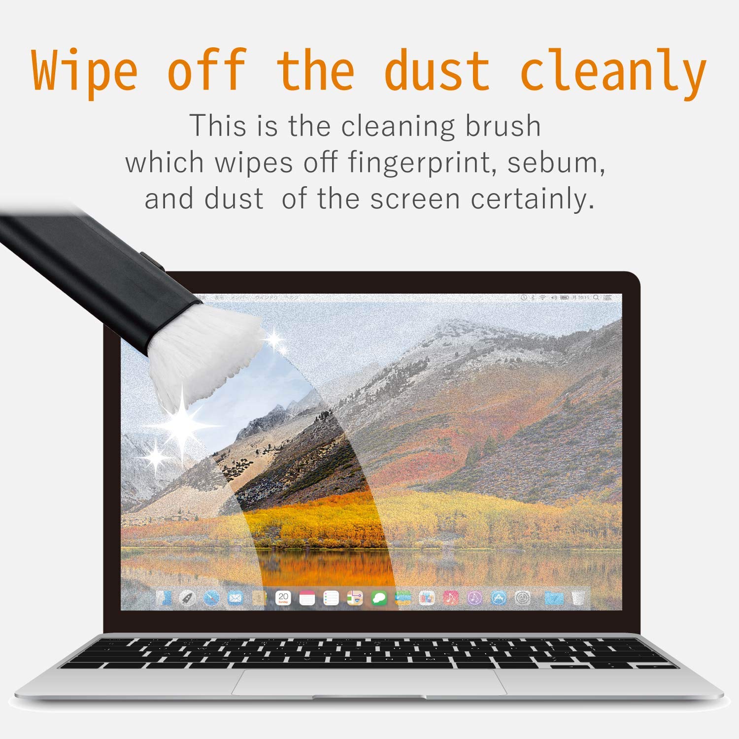 エレコム クリーナー ブラシ コンパクト 収納タイプ すきま用ブラシ付き 毛質 2WAY ウォッシャブル ネイビー KBR-014NV