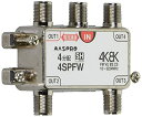 マスプロ電工 4K8K衛星放送(3224MHz)対応 4分配器 1端子電流通過型 4SPFW