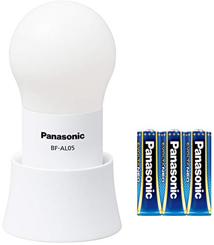 ・ホワイト 1個 BF-AL05N-W・ランタンもしくは懐中電灯としても使用可能な2WAY仕様・明るさの強弱切替可能で弱モード時は1100時間・強モード時は60時間・球形状デザインで広角に照射・枕元灯から暗所での作業まで幅広く活躍・乾電池エボルタNEO(単3×3本)付き説明 ランタンもしくは懐中電灯としても使用可能な2WAY仕様 明るさの強弱切替可能で弱モード時は1 100時間・強モード時は60時間（※乾電池エボルタNEO使用時※） 新デザイン(球形状)で広角に照射!枕元灯から暗所での作業まで幅広く活躍! 小雨の中でも使用可能な防滴構造 ＜電池寿命＞ 弱モード時：連続約1 100時間(乾電池エボルタNEO使用)、連続約1 000時間(乾電池エボルタ使用)、連続約850時間(パナソニックアルカリ乾電池使用)、連続約300時間(パナソニックマンガン乾電池ネオ使用) 強モード時：連続約60時間(乾電池エボルタNEO使用)、連続約55時間(乾電池エボルタ使用)、連続約44時間(パナソニックアルカリ乾電池使用)、連続約20時間(パナソニックマンガン乾電池ネオ使用)