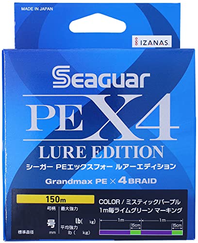 乐天商城 - シーガー(Seaguar) ライン PEライン シーガーPEX4 ルアーエディション 釣り用PEライン 150m 0.25号 4.9lb ミステ