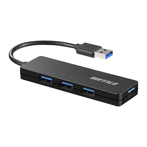 バッファロー (BUFFALO) USB3.0 4ポート バスパワーハブ ブラック BSH4U120U3BK