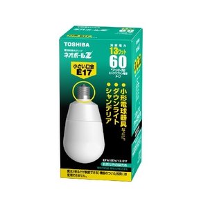 Rakuten - TOSHIBA ネオボールZ A形 60Wタイプ 口金直径17mm 昼白色 EFA15EN/13-E17