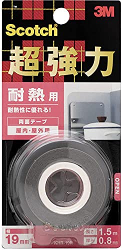 3M 両面テープ 超強力 耐熱 用 幅19mm 長さ1.5m スコッチ KHR-19R 小巻