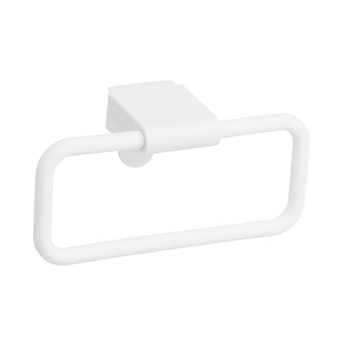 扉用 引っ掛け タオルリング 全長 18cm(干幅16cm) 耐荷重1kg ホワイト