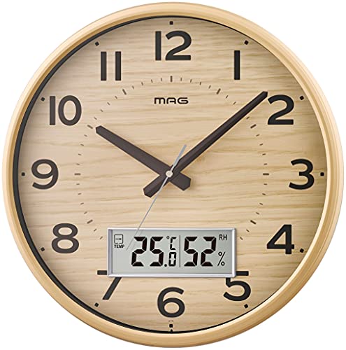 MAG(マグ) 掛け時計 壁掛け時計 電波時計 アナログ 温度計 湿度計 温湿度計 おしゃれ かわいい インテ..