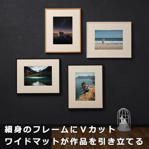 ハクバ HAKUBA 写真額縁 ZEROフレーム GA-01 A4サイズブラウン 前面アクリル板採用...