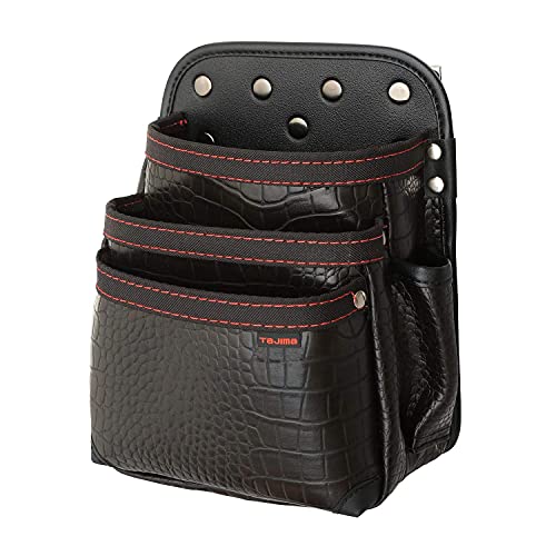 タジマ セフシステム 着脱式腰袋 クロコ 2段大 高強度でしなやかな高耐久合成皮革 SFKBG-3L 着脱楽々 ..
