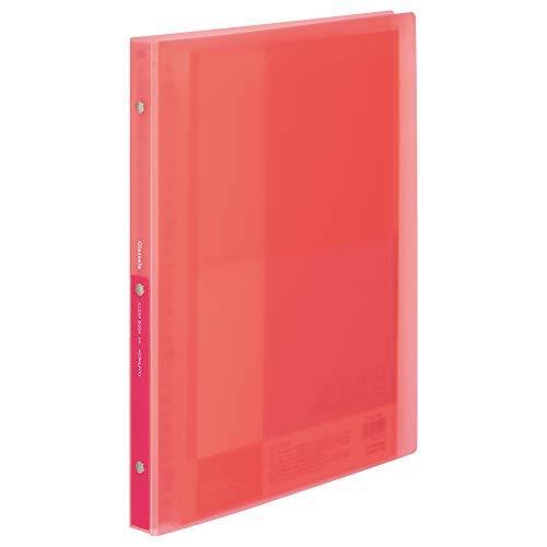 コクヨ ファイル クリヤーブック グラッセル 替紙式 A4 最大収容ポケット60枚 コーラルピンク ラ-GL720P