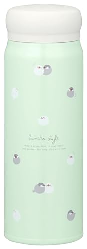 乐天商城 - OSK(オーエスケー) 水筒 文鳥 ダイレクトステンレスボトル 480ml 化粧箱入 保温 保冷 魔法瓶 軽量 直飲み かわいい おしゃれ 男女