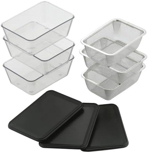 Rakuten - 下村企販 積み重ねて省スペースに使える 耐熱 バット ザル 9点セット 【日本製】 食洗機対応 ふた付き 保存容器 割れない 中身が見える 食材