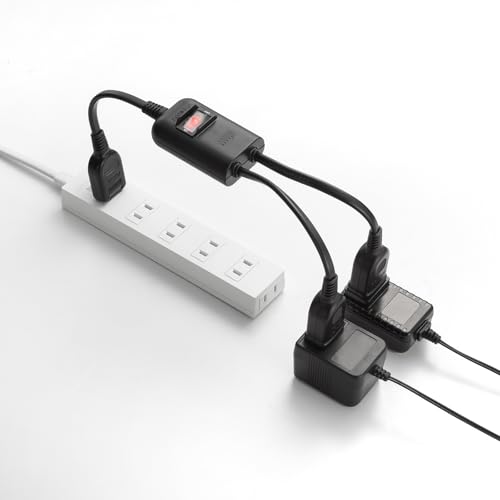 サンワサプライ 一括集中スイッチ付き電源延長コード（2P・2分岐・2個口・ブラック） TAP-EX2SWBK
