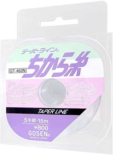 ゴーセン(GOSEN) ライン テーパーラインちから糸 5本巻 15m 白 3-8号 GT-462N GT462W