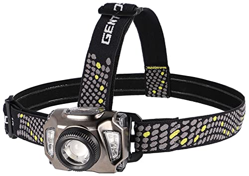 ・ブラック AR-100H・サイズ:約幅75×奥行38×高さ45mm、本体重量:約120g・セット内容・付属品:本体、25mmシリコン塗布ヘッドバンド、Micro USBケーブル(50cm)、専用充電池・明るさ:High/670ルーメン、Mid/290ルーメン、Eco/30ルーメン、使用電池:専用充電池 または 単4形アルカリ電池×3本(別売り)・実用点灯:High/2.5時間、Mid/4.5時間、Eco/21時間・機能:2m落下耐久、耐塵・防滴仕様 (IP64準拠)、最大照射距離:約188m説明 フロントバッテリー高出力タイプ充電池搭載ヘッドライト 手動無段階調光と通常の段階調光の使用ができ、モーションセンサーと赤色が使えるモデル