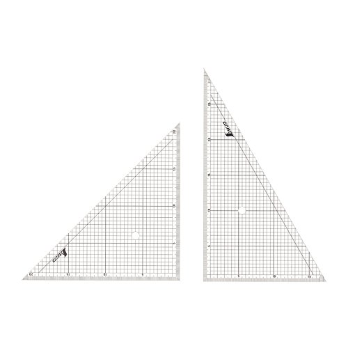 Rakuten - シンワ測定(Shinwa Sokutei) 三角定規 アクリル 方眼目盛付 2枚組 30cm 77062