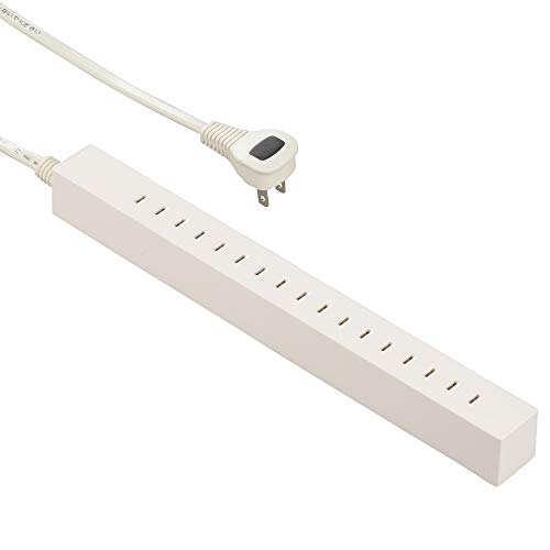 差し込み自由なスリムタップ 8.5個口 1.5m HS-T8515L-W 00-5056 OHM オーム電機