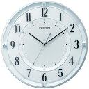 リズム(RHYTHM) 掛け時計 白 パール Φ29.6x5.1cm 電波時計 静か 連続秒針 省エネ インテリア 石膏ボード対応 8MY551