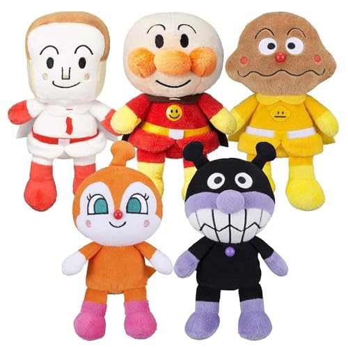 樂天商城 - セガフェイブ (SEGA FAVE) プリちぃビーンズ コレクション 5体 ぬいぐるみ セット アンパンマン しょくぱんまん カレーパンマン バ