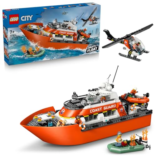 乐天商城 - レゴ(LEGO) シティ 沿岸警備隊レスキュー ボート＆ヘリコプター おもちゃ 玩具 誕生日 プレゼント ブロック 男の子 女の子 子供 7歳