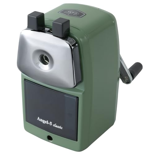 Rakuten - カール事務器 エンゼル5クラシック 卓上手動鉛筆削り スチール製 グリーン A5CL-G