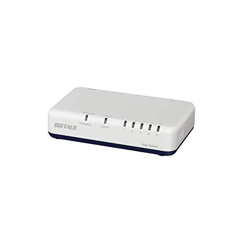 BUFFALO Giga対応 プラスチック筐体 AC電源 5ポート LSW6-GT-5EPL/WH ホワイト スイッチングハブ ローコストモデル