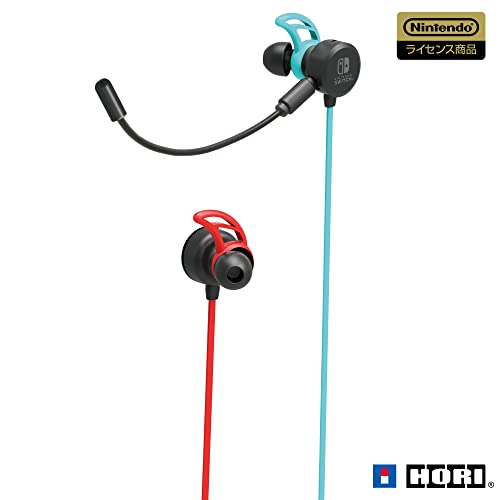 ホリ 【任天堂ライセンス商品】ミキサー付き ホリゲーミングヘッドセット インイヤー for Nintendo Switch ネオンブルー・ネオン