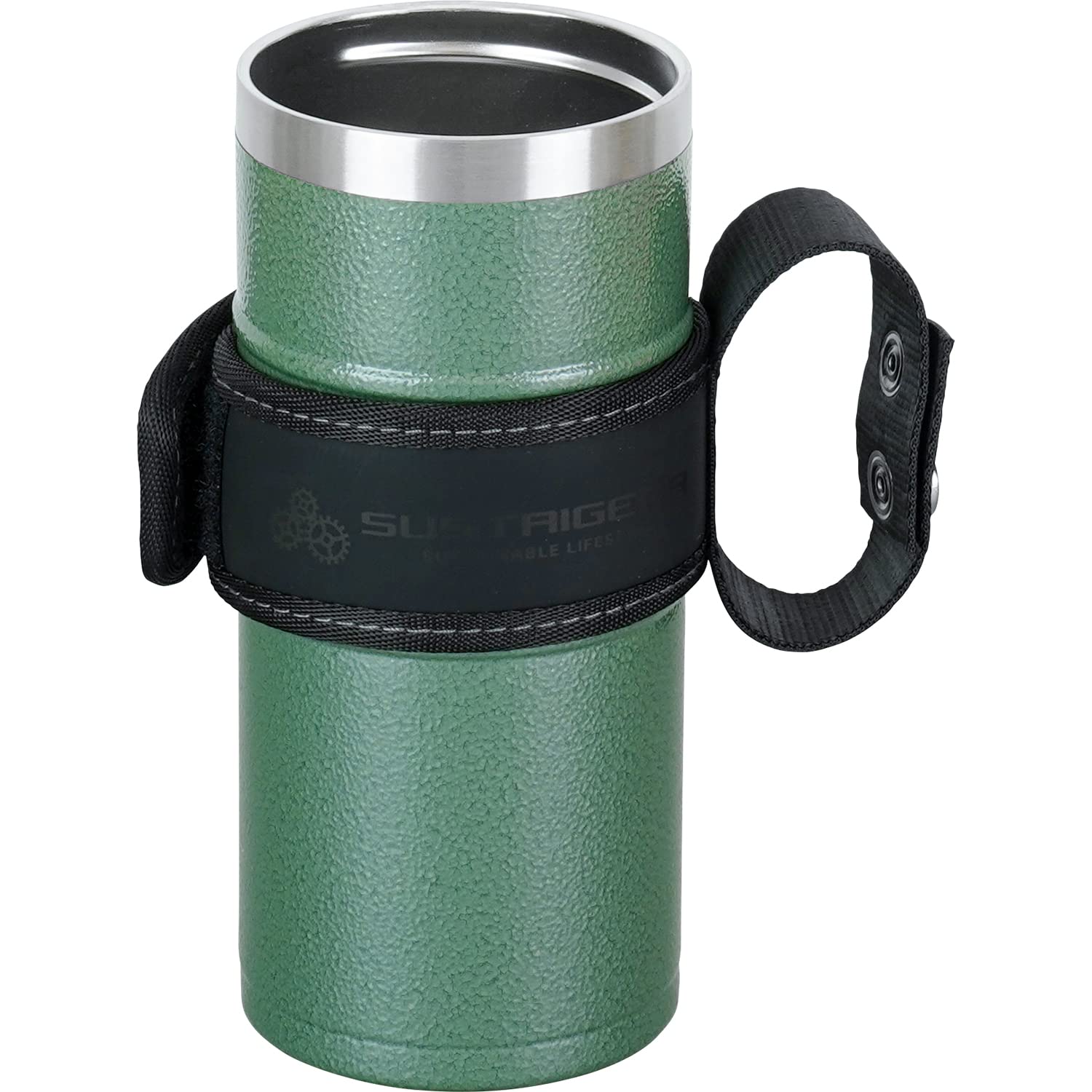 乐天商城 - 和平フレイズ 冷たさ持続 缶クーラー 500ml グリーン タンブラーとしても使える 持ち手ベルト付 通勤 通学 アウトドア サスティギア RH
