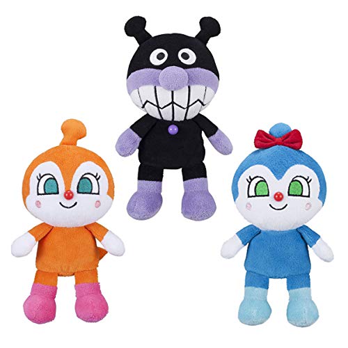 Anpanman - セガトイズ(SEGA TOYS) アンパンマン プリちぃビーンズS Plus 3体 ぬいぐるみ セット バイキンマン ドキンちゃん コキンちゃん