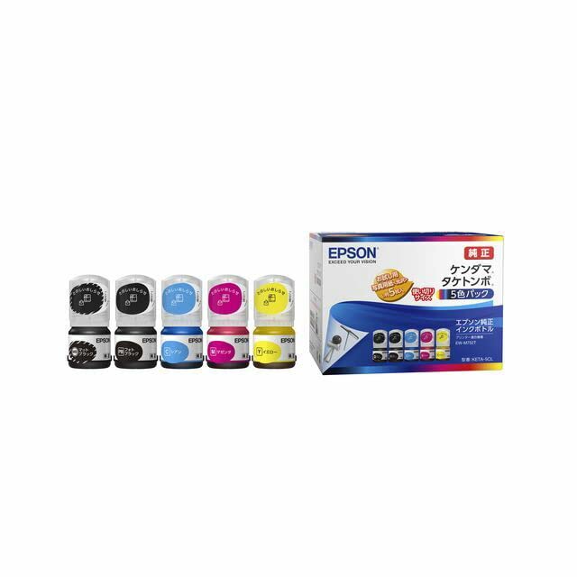 乐天商城 - （まとめ買い）エプソン 純正 インクボトル ケンダマ・タケトンボ 5色パック KETA-5CL 【×3】