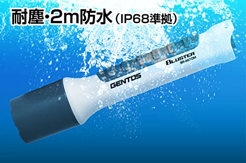 formanismのGENTOS(ジェントス) LED 懐中電灯 【明るさ400ルーメン/実用点灯6時間/耐塵/2m防水】 単3形電池2本使用 ブラスター BR-A｜アングル3