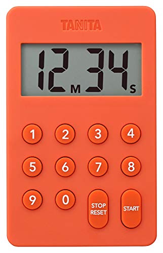 Rakuten - タニタ キッチン 勉強 学習 タイマー マグネット付き デジタルタイマー 100分計 オレンジ TD-415 OR