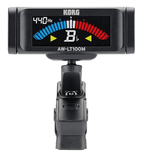 管弦楽器用-/-/AW-LT100M・Style:管弦楽器用・パッケージ個数:1・単4電池1本で連続100時間の長時間動作・色鮮やかなカラーLCDで高い視認性を確保・様々な管弦楽器に対応する大型クリップ仕様・FASTとSLOW、2種類のメーター速度を切り替え可能・キャリブレーション、オート・パワー・オフ、メモリー・バック・アップ機能を搭載AW-LT100Mは、単4形乾電池の採用により約100時間という圧倒的な長寿命を実現。ボディは軽量設計で、三角形のシャトル・スイッチが直感的なオペレーションを可能にします。また管弦楽器用クリップ型チューナーとしては初のカラーLCDを搭載し、高い視認性を確保。 クラリネット、サックス、オーボエ、ファゴット、ホルン、ユーフォニアム、チューバ、チェロ、コントラバスなど、様々な管弦楽器に取り付けられる大型のクリップを採用。可動アームとボール・ジョイントの二重機構により、好きな角度に自由に設定することができます。 【仕様】 音律:12平均律 測定範囲(サイン波):A0 (27.5Hz) ? C8 (4186Hz) 測定精度:±1 セント以内 基準ピッチ範囲 :410 ? 480Hz(1Hz単位) 電源:単4形乾電池×1本 電池寿命:100時間(バックライト:ソフト、A4入力、連続動作時、アルカリ乾電池使用時 外形寸法:60(W)x 65(D)x 68(H)mm 質量:36 g(電池含む)