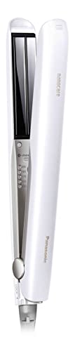 パナソニック ヘアーアイロン ストレート用 ナノケア スムースグロスコーティングプラス 海外対応 白 EH-HS0J-W