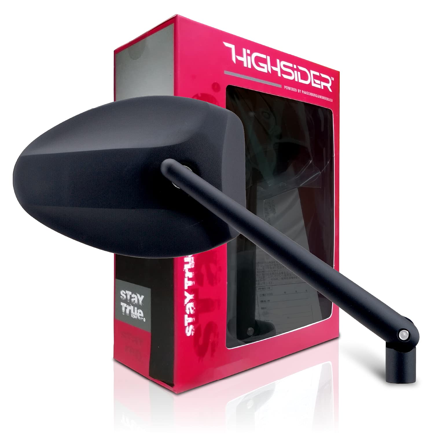 デイトナ(Daytona) HIGHSIDER(ハイサイダー) バイク用 ロッドミラー 片側1本 10mm正/逆ネジ対応 ECE規格クリア フェ