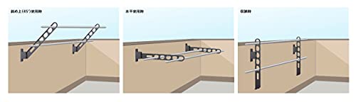 川口技研 腰壁用物干 ホスクリーン HC型 65cm 1本 ホワイト HC-65-W