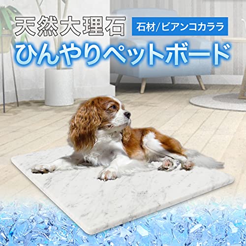 乐天商城 - 大理石 ペット ひんやりボード ペット用 犬 猫 夏 暑さ ギフト 冷感 マット 節電 ペット用品 夏バテ 石 クールマット 40×40 cm