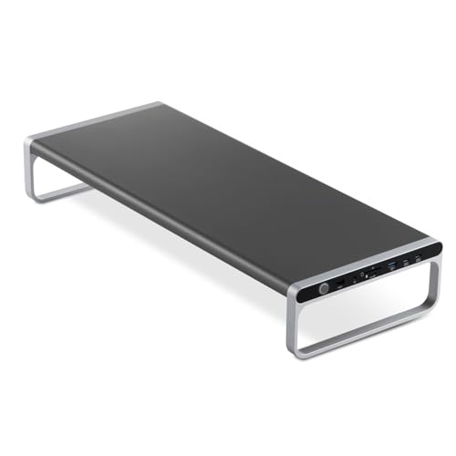 エレコム ドッキングステーション 12in1 モニタースタンド型 27インチまで PC電源供給100W USB-C(30W供給)×2ポート ブラ