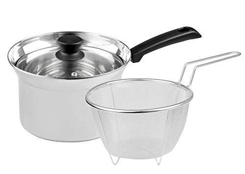 Rakuten - パール金属(PEARL METAL) 片手鍋 シルバー 18cm ステンレス製ガラス蓋付 ストレーナー付 ヴェルネージュ HB-4499