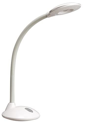 320ルーメン DK-R256WHホワイト/ワンサイズ/DK-R256WH・Style:320ルーメン DK-R256WH・パッケージ個数:1・サイズ:約幅100×奥行225×高さ280mm、本体重量:約460g・セット内容・付属品:本体、ACアダプター・明るさ:320ルーメン、直下照度(25cm最大時):2500ルクス・電源:ACアダプター(入力:AC100-240V 50/60Hz、出力:DC10V 350mA)・入力電圧:DC10V、入力電流:350mA、消費電力:3.5Wシンプルな小型デスクライトシリーズ 眼のことを考えたデスクライト ブルーライト軽減&太陽光に近い自然な光で眼が疲れにくい シンプルON/OFFスイッチ 【眼のことを考えたデスクライト】 高演色 (Ra97) LEDによりブルーライトを軽減 (※) し、太陽光に近い自然な光を実現。眼が疲れにくい ※当社の旧製品 (平均演色評価数Ra80のLEDを使用) と比べ、ブルーライトを約35％軽減 フレキシブルアームで光の方向・向きを自由に調節できる 光のチラツキを抑制する直流電源回路設計 集光レンズでキレイな照射面 ワンタッチプッシュ式スイッチ