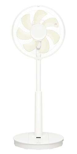 パナソニック 扇風機 省エネ＆静音、5段階の風量切替「なめらか気流7枚羽根」静音DCモーター 切/入タイマーリモコン付 ホワイ