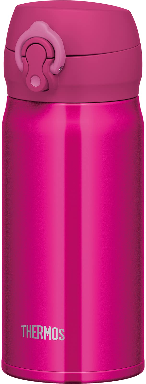 ローズレッド/350 ml/JNL-355 RR・Size:350 mlColor:ローズレッド・パッケージ個数:1・累計販売数2 000万本突破したサーモスのロングセラーシリーズ(*2019年5月時点)・サイズ(約):幅6.5×奥行7.5×高さ17cm、本体重量(約):170g、容量:350ml・保温効力：63℃以上（6時間）/保冷効力：11℃以下（6時間）・生産国:フィリピン・素材・材質:内びん：ステンレス鋼 / 胴部：ステンレス鋼（アクリル樹脂塗装） / フタ・せん本体・飲み口：ポリプロピレン / フタパッキン・せんパッキン：シリコーンゴム●累計販売数2 000万本突破したサーモスのロングセラーシリーズ(*2019年5月末時点で日本国内で販売されたJNLシリーズの累計) ●ステンレス製魔法びん構造だから高い保温・保冷力 ●同容量帯で最高クラスの軽さとコンパクト感 ●ワンタッチ・オープン。ロックリング付き ●飲み口ははずして洗えて、お手入れカンタン ●スポーツ飲料OK（※温めたスポーツ飲料は入れないでください。） ●丸洗いOK (※本体は水中に放置しないでください。)