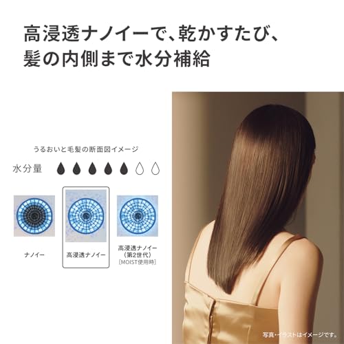 formanismの【Panasonic Store Plusモデル】パナソニック ヘアドライヤー ナノケア 高浸透ナノイー&ミネラル搭載 コンパクト ナイトキャッ｜アングル3