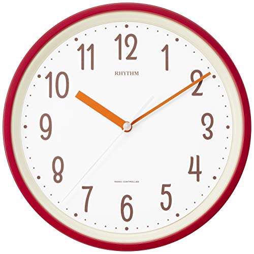 リズム(RHYTHM) 掛け時計 電波時計 連続秒針 小ぶり 掛置兼用 インテリアクロック RHYTHM PLUS スタンダードスタイル143 [2]