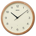 セイコークロック(Seiko Clock) 掛け時計 電波 アナログ 木枠 薄茶木地 直径300×48mm KX272B