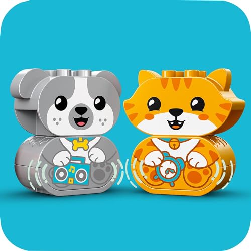 formanismのレゴ(LEGO) デュプロ はじめてのデュプロ かわいく鳴くよ! 子犬と子ネコ 10977 おもちゃ ブロック プレゼント幼児 赤ちゃん 動物｜アングル3
