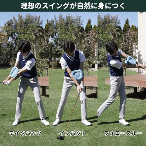 formanismのTabata(タバタ) ゴルフ 素振り トレーニング 練習器具 スイング練習機 ゴルフ練習用品 両利き 水色 三角先生 Fit GV0366｜アングル2
