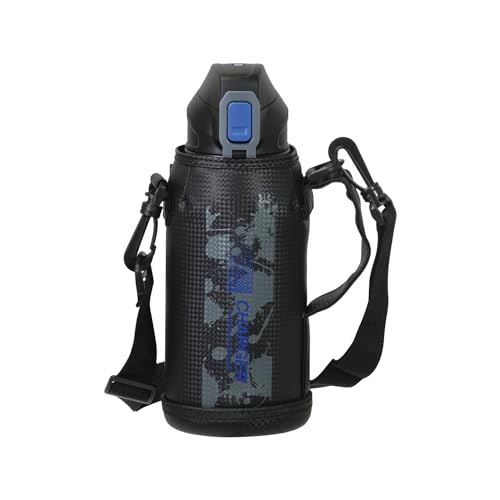 パール金属 水筒 ボトル 800ml 0.8L 直飲み ダイレクト 保冷 スポーツ ドリンク ポーチ付 ブルー×ブラック ファストチャージャー