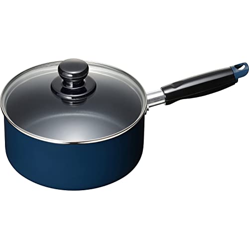和平フレイズ お手入れ簡単 片手鍋18cm ブルー ふっ素樹脂加工 IH・ガス対応 スティージー2 MB-2370