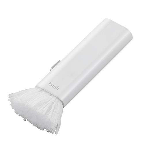 エレコム クリーナー ブラシ コンパクト 収納タイプ すきま用ブラシ付き 毛質 2WAY ウォッシャブル ホワイト KBR-014WH