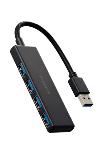 エレコム USBハブ USB3.0 バスパワー 4ポート ブラック U3H-H040BK