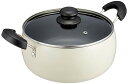 和平フレイズ 麺類にうってつけ! 吹きこぼれにくい 両手鍋 24cm (口径22cm) IH・ガス対応 煮る 茹でる 炊飯 コロージュ RB-1
